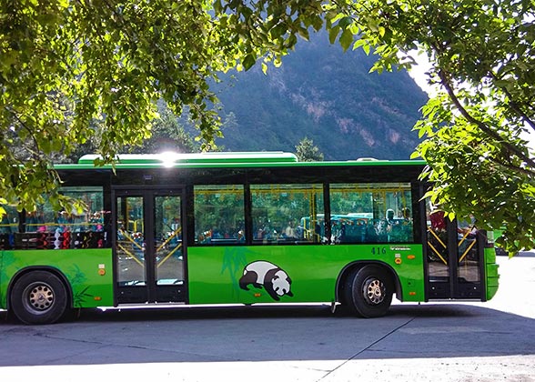 Shuttle Bus in Jiuzhaigou National Park Shuttle Bus in Jiuzhaigou National Park