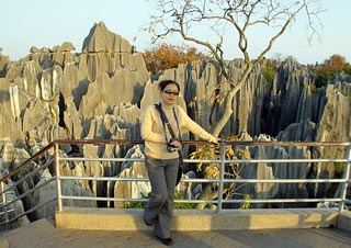 Our Staff in the Stone Forest, Kunming