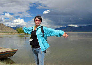 Our Staff by the side of Yarlong Tsangpo River, Tibet