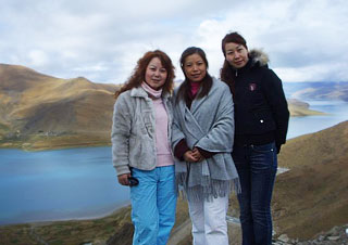 Our Staff at Yamdrok Yumtso Lake, Tibet
