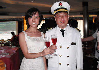 Our Staff with the Captain of a Yangtze Ship