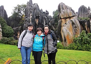 Our Staff at the Stone Forest, Kunming