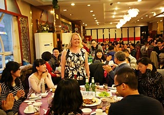 Our Volunteer Attending the Banquet