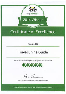 Certificate of Excellence by Tripadvisor