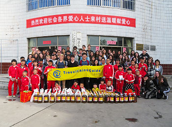 Our Tour Group Visiting a Children's Village