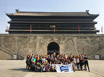 Students Group at Xi'an City Wall