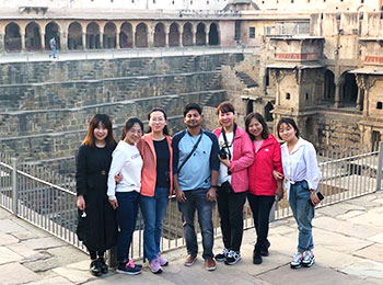 Our Team in Step Well, Abhaneri