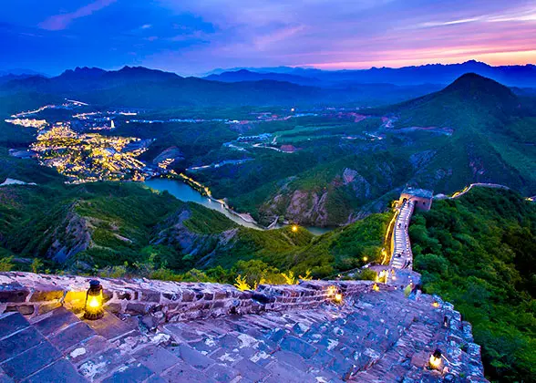Night View of Simatai Great Wall