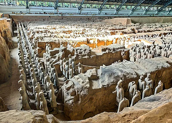 Thousands of Terracotta Warriors in Pit 1