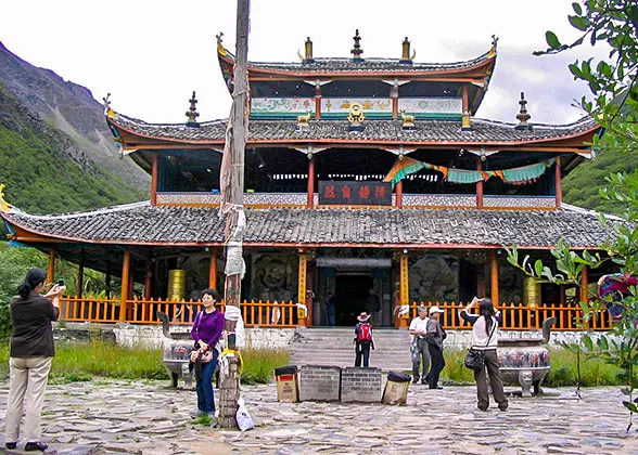 The Ancient Temple in Huanglong Scenic Area