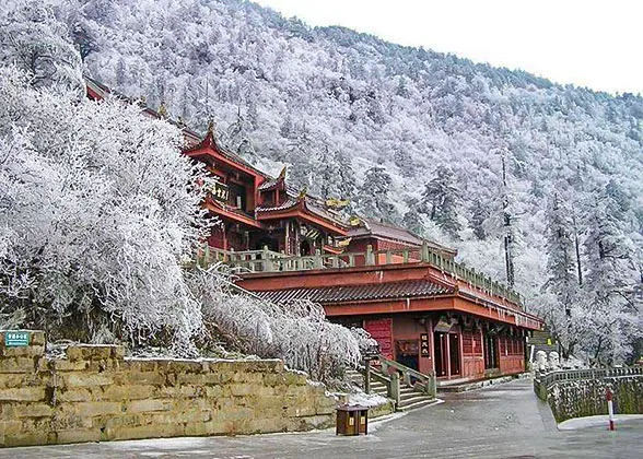 Mount Emei Covered by Snow