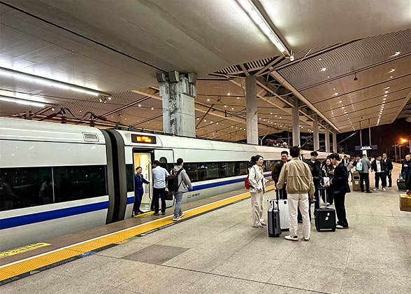 High-speed Train in Xi'an North Railway Station High-speed Train in Xi'an North Railway Station