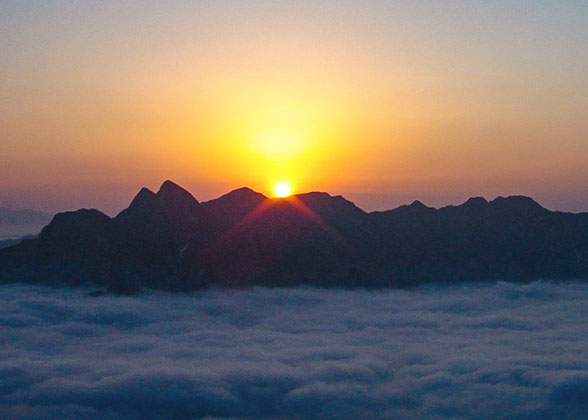 Sunrise over Mount Hua