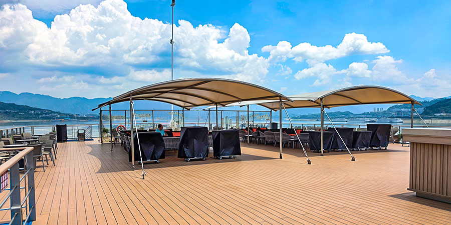 The Deck of Yangtze River Cruiseship The Deck of Yangtze River Cruiseship