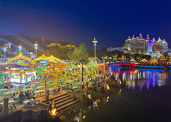 Beautiful Night View in Xishuangbanna Beautiful Night View in Xishuangbanna