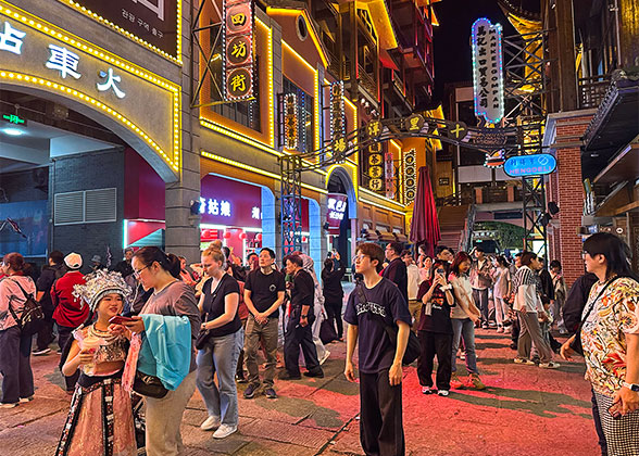 Movie-style Street at 72 Wonder Tower Scenic Area Movie-style Street at 72 Wonder Tower Scenic Area