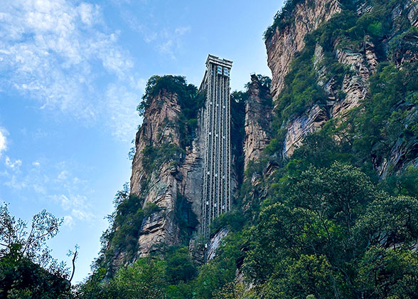 Bailong Elevator in Zhangjiajie National Forest Park Bailong Elevator in Zhangjiajie National Forest Park