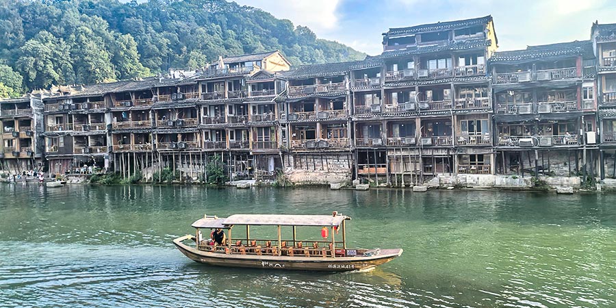 Daytime Sightseeing Boat at Fenghuang Ancient Town