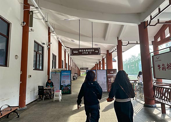 Take Free Shuttle Bus at the Distribution Center of Zhangjiajie Grand Canyon