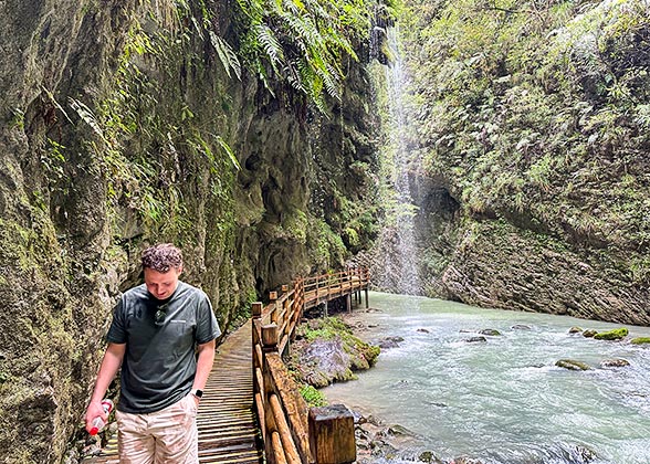 Pouring Waterfall at Zhangjiajie Grand Canyon