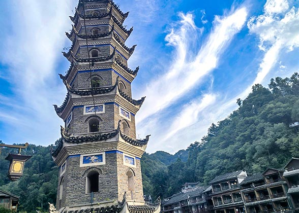 Wanming Tower at Phoenix Ancient City