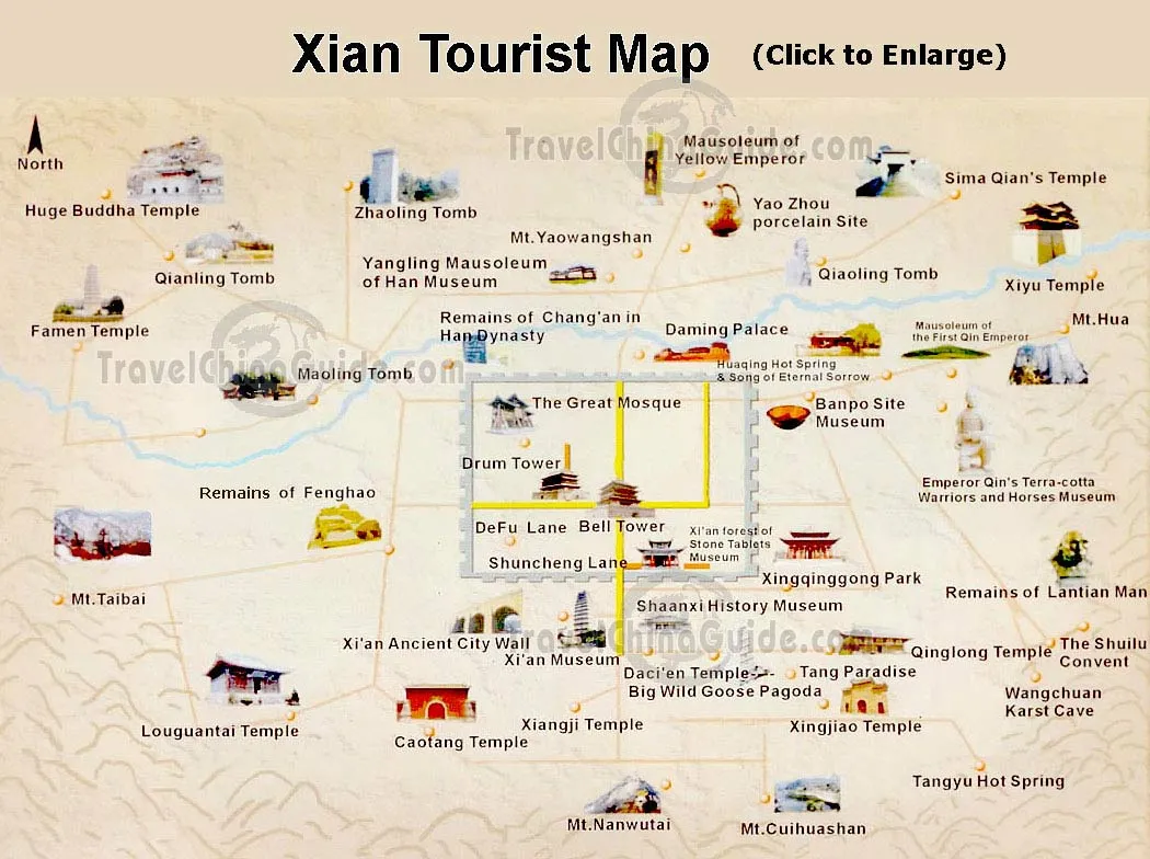 Xi'an Tourist Map