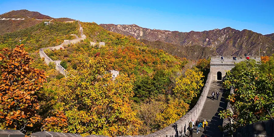 The Great Wall of China in Autumn